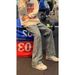 Men's Paris Letter Jacquard Jeans - Vintage Straight To Slight Flare Denim Pants, Retro High Street Vibe, Cotton Comfort Fit For Casual & Urban Style_mkmklike.com