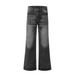 American Washed Gradient Flared Jeans For Men High Street Vibe Style Loose Casual Wide Leg Long Pants_mkmklike.com