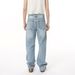 Men's Clothing Minimalist Cleanfit Versatile Ripped Light Blue Casual Straight Jeans Trend_mkmklike.com