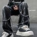 Tie-dye Jeans Men's Straight Loose Wide-leg American High Street Pants Trendy Brand Ruffian Handsome Fried Street Design Trousers_mkmklike.com