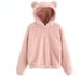 Women's Clothing autumn and winter new fluffy rabbit ears hooded warm sweater sweater_mkmklike.com