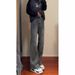Men's Washed Black Patchwork Slimming Jeans American High Street Style Trendy Cool Slightly Flared Jeans_mkmklike.com