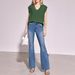 Cross-border European And American Four-season Stretch SMX Lace-up Bow Slim-fit Women's Mid-waist Flared Jeans_mkmklike.com
