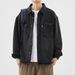 Retro Washed Trendy Denim Shirt For Men, Loose Casual Long Sleeved Shirt For Men, Workwear Jacket_mkmklike.com