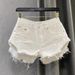 K Women's New Trendy Ripped Denim Shorts Casual Fashion Wide-leg A-Line Hot Pants_mkmklike.com