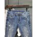 Men's Clothing Men's Slim Fit Tapered Leg Stretch Ripped Jeans Trendy Versatile Cropped Pants High End Washed Summer Style_mkmklike.com