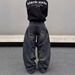 Men's Clothing Unisex Retro Washed Deconstructed Curved Blade Jeans Loose Straight Leg Casual Wide Leg Baggy Floor Length Pants_mkmklike.com