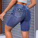 European And American Women's Slim Fit Stretch Denim Jeans Mid-Length Cross-Border Supply Embroidered Pants_mkmklike.com