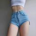 European And American Style Sexy High-waisted Denim Shorts 2024 New Model, Tight-fitting, Hip-lifting, Revealing Hot_mkmklike.com
