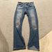 Men's Destroyed Washed Denim Jeans - Distressed Rust & Mud Dye Bootcut Pants For Streetwear Oxidized Rust Effects_mkmklike.com