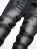 Men's Retro Ripped Jeans – Stretch Slim Fit Denim Pants For Streetwear & Urban Fashion_mkmklike.com