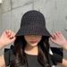 Hot Sale Spring Summer Bucket Women Men Fashion Hollow Knitted Hat Solid Color Sunhat Fisherman Casual Foldable Beach Caps_mkmklike.com