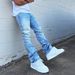 Slim Fit Stretchy Comfortable Flared Pants Men's Denim Height Enhancing Versatile Fashionable Export Grade American Trendy Brand_mkmklike.com