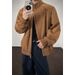 Cleanfit Deconstructed Stand-up Collar Bomber For Men, American Style Short Baseball With A Structured Shoulder_mkmklike.com
