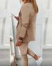 Women's Solid Color Professional Suit Set - Commuting Style Blazer & Pants | Office Workwear Outfit_mkmklike.com