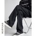 Men's Clothing Wear High Street Black Elastic High Flared Pants Men's Slim Fit Vibe Style Skinny Jeans_mkmklike.com