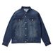 Men's Clothing Loose Silhouette Drop Shoulder Denim Jacket Trendy Casual Cityboy Washed Workwear Jacket_mkmklike.com