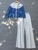 Women's Clothing Letter Hooded Jacket Wide Leg Pants Two Piece Fashion Set_mkmklike.com
