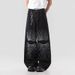 Men's Dark Hip Hop Street Style Flared Jeans Thorn Embroidered Loose Straight Leg Pants High Street Fashion_mkmklike.com