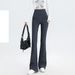 Women's Clothing Denim Pants For Women To Wear As Outerwear High Waist _mkmklike.com