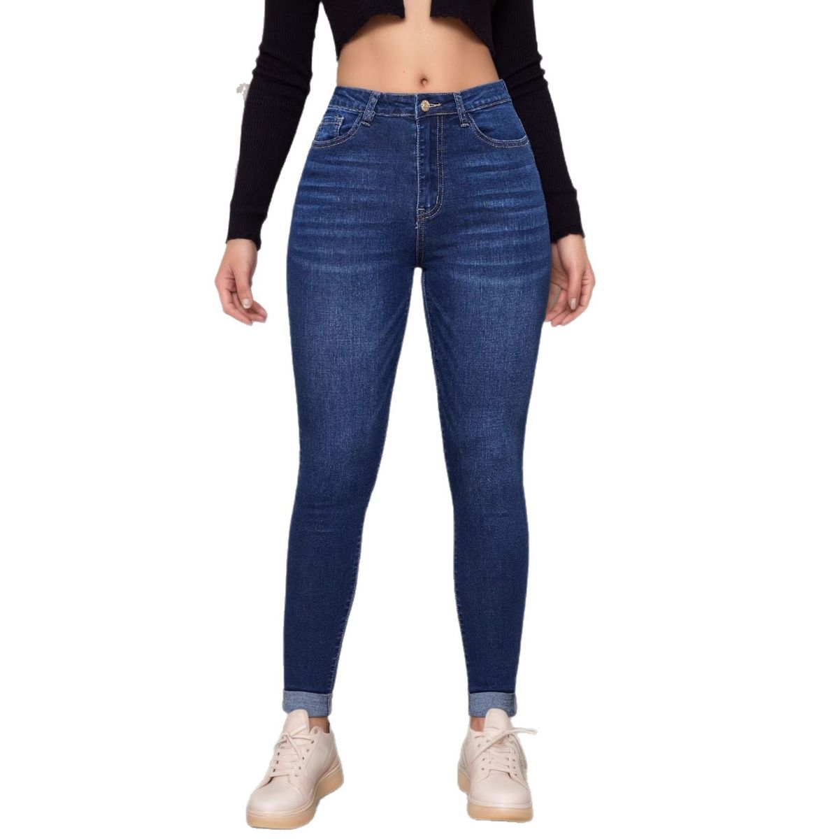 Women's Stretch Skinny Jeans Style Spring Summer New Arrivals Bestseller Slimming Roll Up Hem In Stock_mkmklike.com