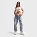 Retro Distressed Patchwork High-Waisted Drawstring Loose Slim Fit Jeans for Women 2025 European And American Style Cross Border Hot Selling_mkmklike.com