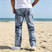 Men's Straight Leg Jeans Multi Pocket Design American Casual Versatile Trousers for All Seasons_mkmklike.com