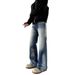 Men's Clothing Men Women Washed Distressed Jeans High Street Vibe Loose Casual Straight Leg Flared Wide Leg Pants_mkmklike.com