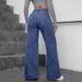 Popular High Street Hot Diamond Trousers Pure Straight Loose And Versatile Wide-leg Washed Jeans_mkmklike.com
