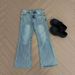 Women's High Waist Straight Leg Jeans - Vintage Washed Light Blue & Black - Stretch Cotton Denim Pants For Casual Wear_mkmklike.com