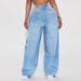 Women's Clothing Retro Loose Scimitar Wide Leg Straight Jeans_mkmklike.com
