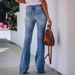 High-Waisted Flared Jeans For Women – Stretchy Bootcut Denim Pants With Tummy Control & Lifting Fit (Blue, S-XXL)_mkmklike.com