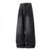 Vintage Washed Denim Jeans For Men - Relaxed Straight Fit With Cross-Pleated Design, Classic Old Money Style, Casual Trousers_mkmklike.com