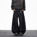 Streetwear Distressed Denim Jeans For Men - Hip Hop Baggy Pants With Custom Letter Print, High Waist Loose Fit Casual Trousers (Black, S-3XL)_mkmklike.com