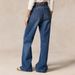 Women's Clothing RL/Laf Imported Turkish High Waist Elastic Loose Casual Denim Super Slim Tall Pants Wide Leg_mkmklike.com