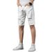 Men's Clothing White Ripped Denim Shorts Men's Straight Pants Trendy Brand Ins Shorts Slim Breeches_mkmklike.com