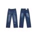 Vintage Washed Blue Denim Jeans – Straight-Leg Splatter Paint Design (Unisex Casual, Comfort Fit, 90% Cotton, Hand-Painted Artistry, S-XL)_mkmklike.com