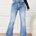 Cross-Border Exclusive Independent Station European And American Women's Fashion New High-Waisted Flared Jeans_mkmklike.com