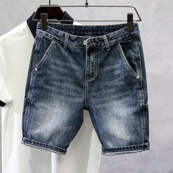 Men's Clothing Denim Shorts Color Men's High End New Style Five Point Pants Men's Summer Thin Youth Casual Shorts_mkmklike.com