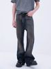 Men's Clothing Men's Mud-Dyed Flare Jeans - Vintage Washed Bootcut Denim Pants (Navy, S-XXL) Fashion Trends_mkmklike.com