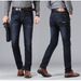 Men's Winter Workwear Jeans - 500g Heavyweight Stretch Relaxed Fit Straight Leg High Waist Casual Pants With Multiple Pockets_mkmklike.com