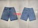 Men’s Rhinestone Embellished Denim Shorts – Vintage Washed Blue, Straight Fit, Non-Stretch (XL-3XL, Summer Casual Wear)_mkmklike.com