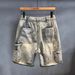 Men's Distressed Herringbone Textured Workwear Denim Shorts High End Summer Thin Loose Five Point Trendy Brand_mkmklike.com