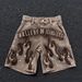 Men's Summer Cross Border High Street Printed Rhinestone Denim Shorts Loose Five Point American Foreign Trade_mkmklike.com