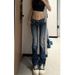 Y2K Low-Rise Flared Jeans For Women – Distressed Embroidered Denim Pants With Bodycon Fit (S-XL, Retro Streetwear)_mkmklike.com