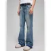 Men's Clothing Men's Ice Wash Denim Jeans - Water Ripple Flare Pants (Vintage High Street Style)_mkmklike.com