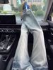 Cleanfit Blue Lightning Bolt Curve Blade Jeans For Men - Vintage High Street Vibe Straight Leg Trousers_mkmklike.com