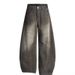 Men's Clothing Retro Washed Silhouette Jeans For Men Spring Trendy Brand Loose Long Pants Split Structure Scimitar Design_mkmklike.com