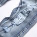 Men Snake Embroidery Jeans Holes Ripped Blue Stretch Denim Pants Slim Tapered Trousers_mkmklike.com