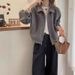 2025 Autumn Turn-Down Collar Regular Shoulder Sweatshirt For Women, Spring Plus Size Fashion Slimming European Style New_mkmklike.com